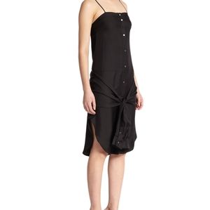 T by Alexander Wang Silk Tie Midi Dress